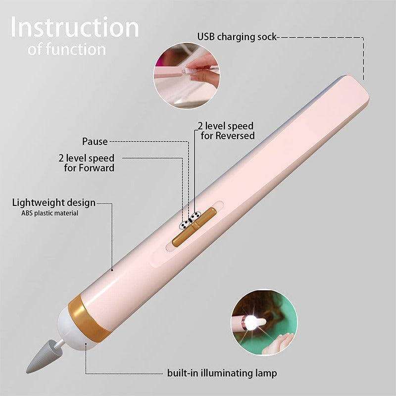 5 In 1 Electric Nail Set Manicure Nail Drill File Grinder