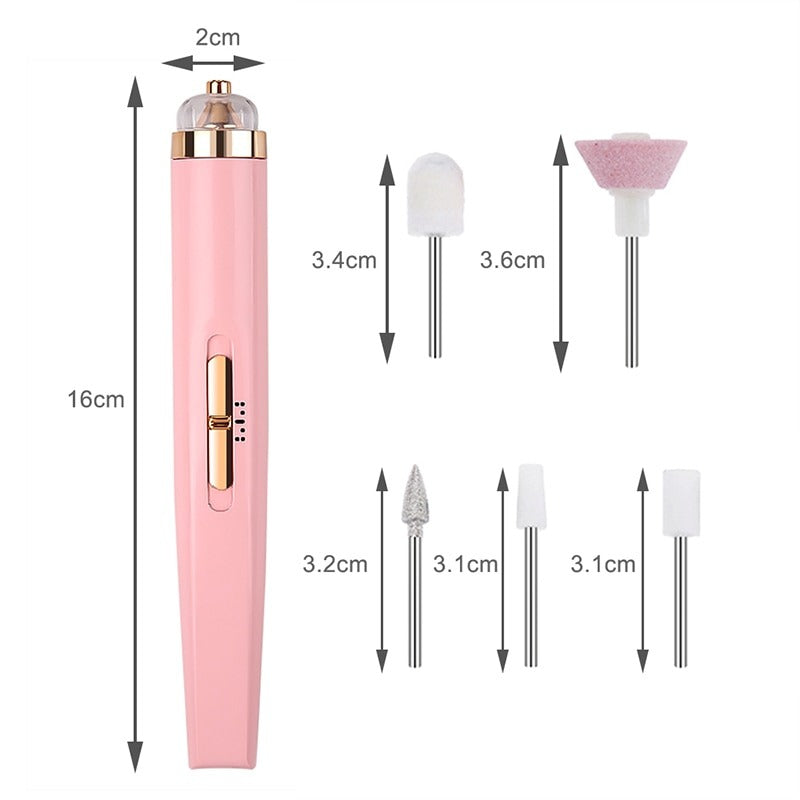 5 In 1 Electric Nail Set Manicure Nail Drill File Grinder