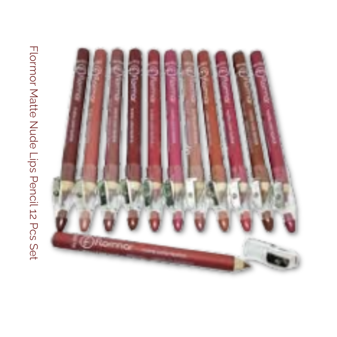 Flormor Matte Nude Lips Pencil 12 Pcs Set
