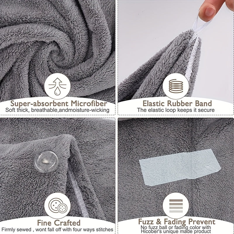 Quick Hair Dry Velvet Bath Towel Cap – Random Color - The BAG BAY