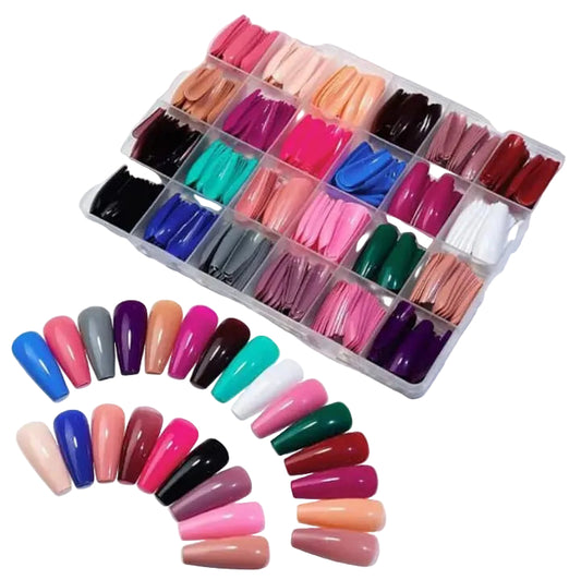 288 PCs Colorful Nails Box (Random Color)
