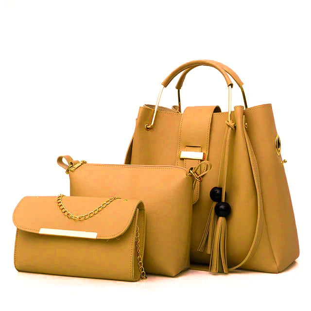 3 Pcs Mustard Handbag