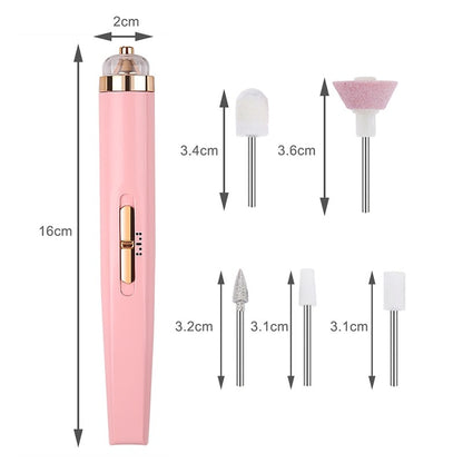 5 In 1 Electric Nail Set Manicure Nail Drill File Grinder