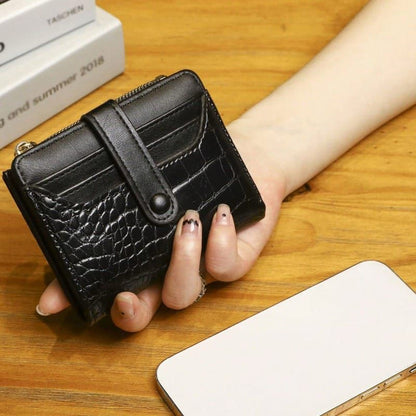 Mini Zipper Wallet for Women – Compact Card Holder | Stylish PU Leather Purse