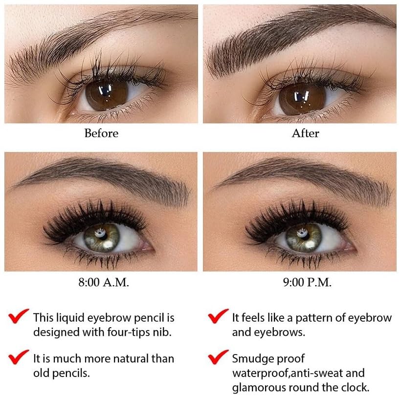 Huda Beauty Fine Sketch Liquid Eyebrow – Black - The BAG BAY