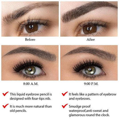 Huda Beauty Fine Sketch Liquid Eyebrow – Black - The BAG BAY