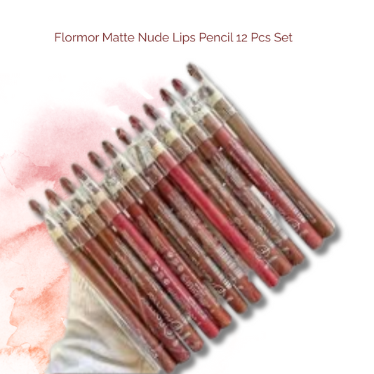 Flormor Matte Nude Lips Pencil 12 Pcs Set