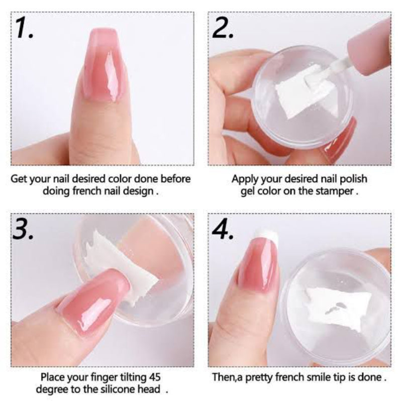 French Nails Silicone Stamp Eco-Friendly Nail Art Tool