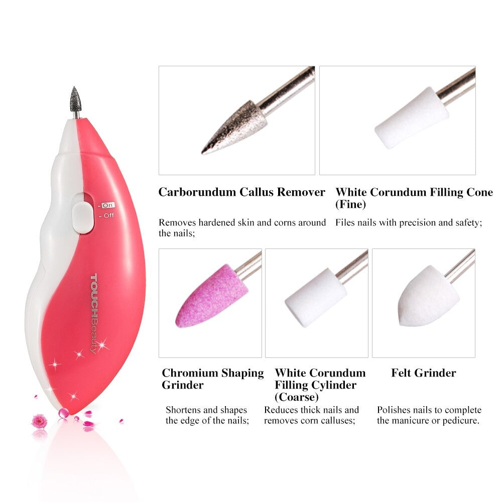 TOUCH Beauty Nail Files Electric Salon 5 In1 Nail Art Tools